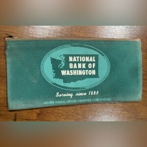 Green National Bank of Washington Zipper Pouch